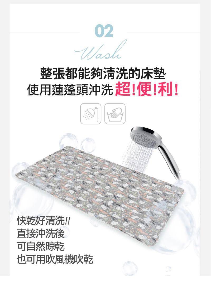 韓國 Jellypop - 全新微顆粒酷涼珠 100%純棉果凍床墊-牛奶跳跳兔-白色 (90 X 60X1.5 (±2cm))