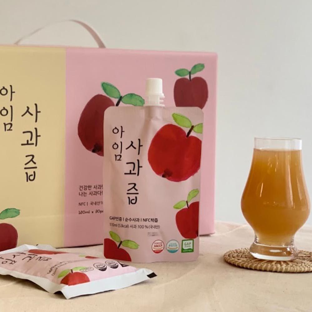 韓國【I'm Juice】 - 蘋果汁110ml-30入/盒