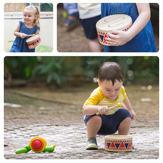 泰國 Plantoys - 木作兒童樂器-木質硬鼓