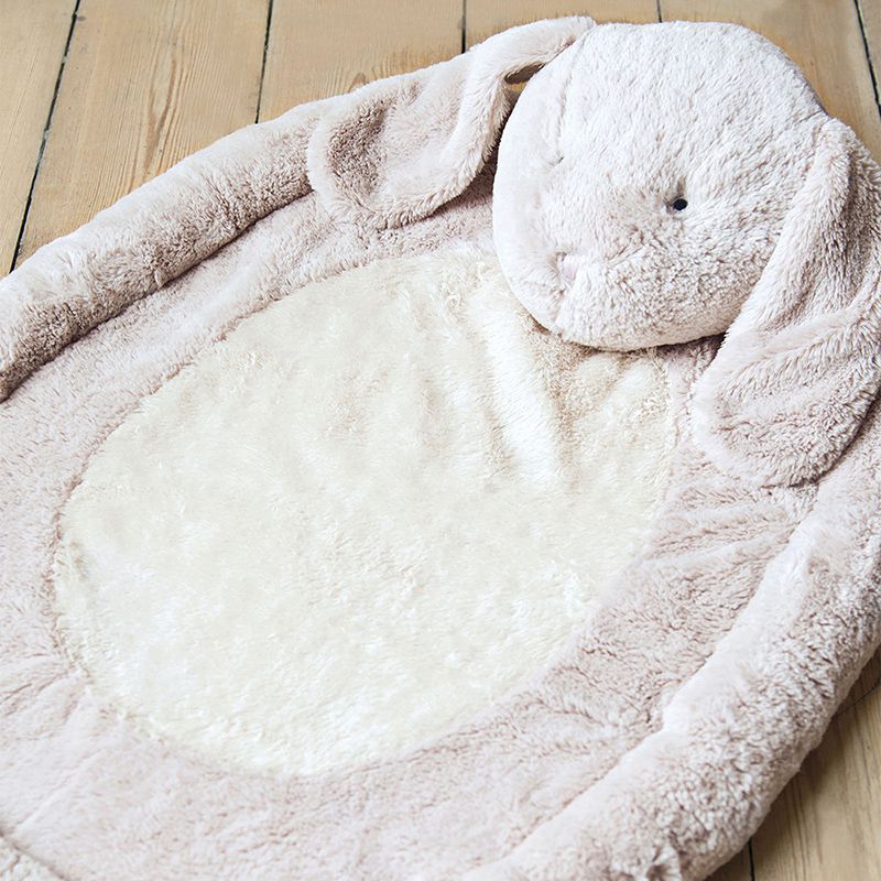 英國 JoJo Maman BeBe - 舒適柔軟長絨毛睡墊/遊戲墊/休息墊-邦妮兔