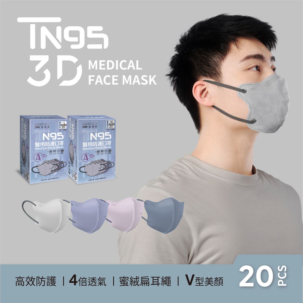 TN95醫用3D口罩-都會四色20入