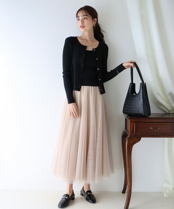 日本 BLUE EAST - 飄逸顯瘦多層次紗裙-粉紫