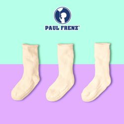 韓國 PAUL FRENZ - (3入組)韓製透氣彈力中長筒襪-MARGARET-米杏