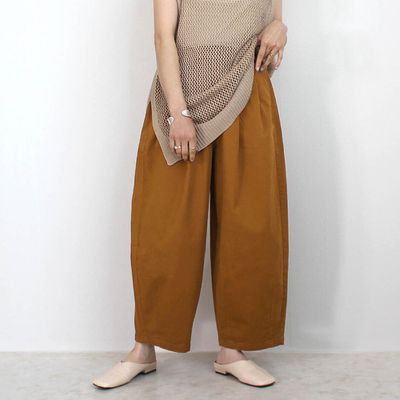 日本女裝代購 - [熱銷款] 超藏肉休閒錐形美腿褲-焦糖