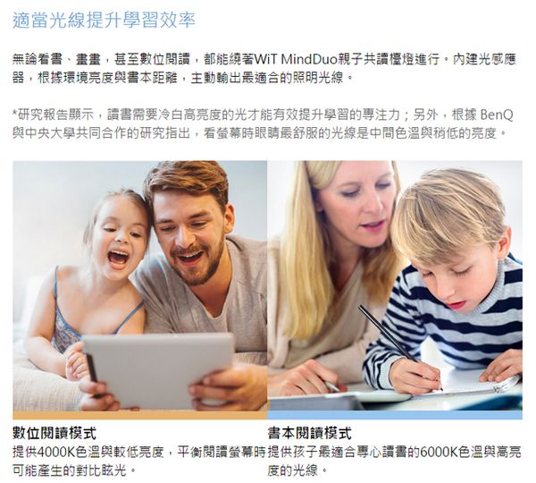 BenQ 明基 - WiT MindDuo 檯燈-銀白