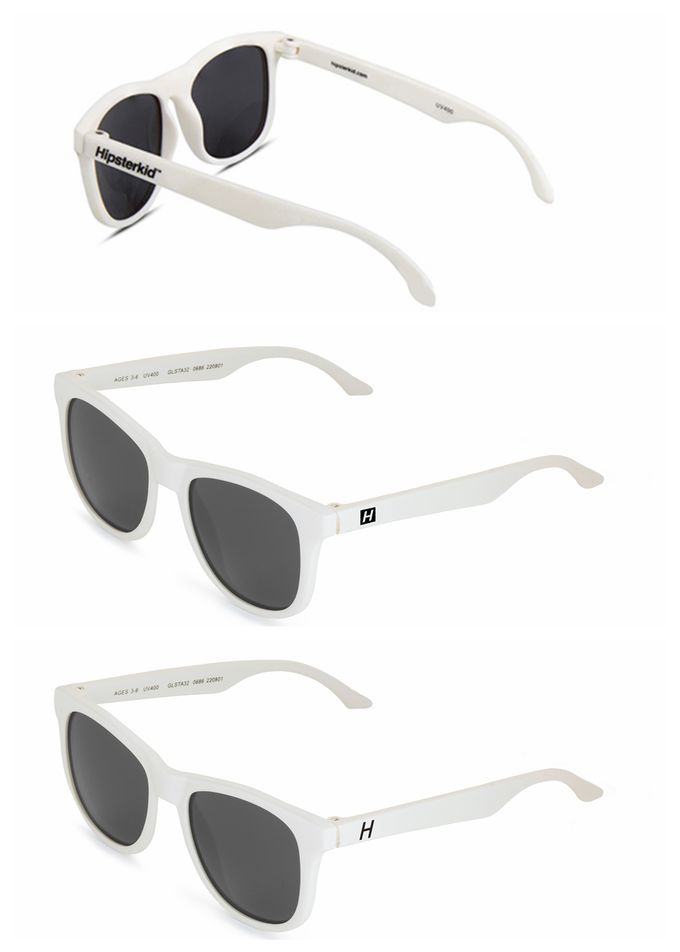 美國 Hipsterkid - 抗UV奢華嬰童偏光太陽眼鏡(附固定繩/收納袋)-冰霜