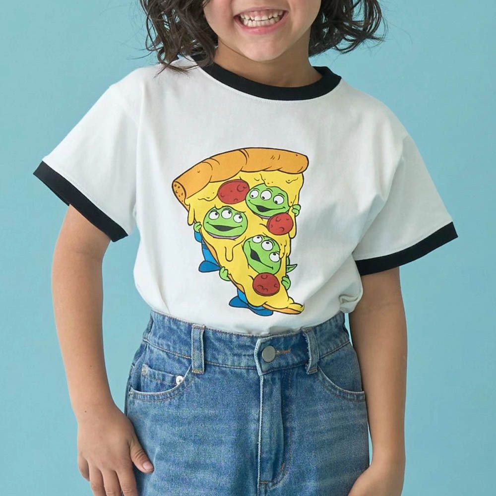 聯名限定 短袖上衣-可愛三眼怪-白x黑