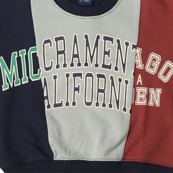 akachan honpo - 復刻風休閒上衣-深藍色