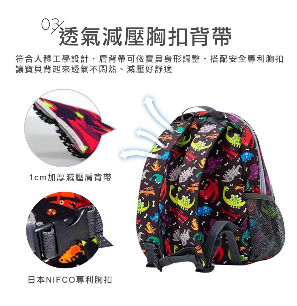 HUGGER - 幼童背包 酷比龍-(幼兒園書包-輕量減壓休閒後揹包) (3-7Y- B5尺寸)