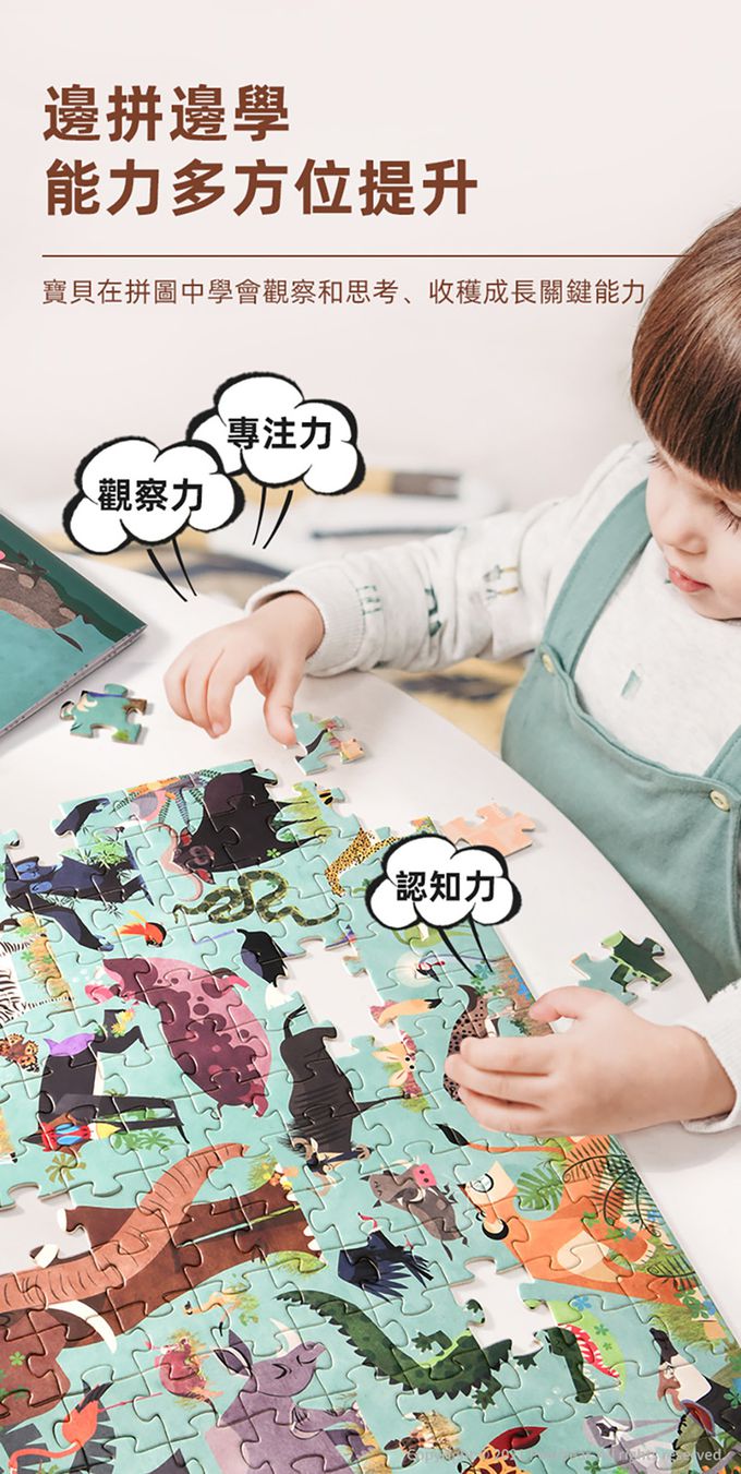 MiDeer - 圓筒百科拼圖-恐龍大陸(126片)