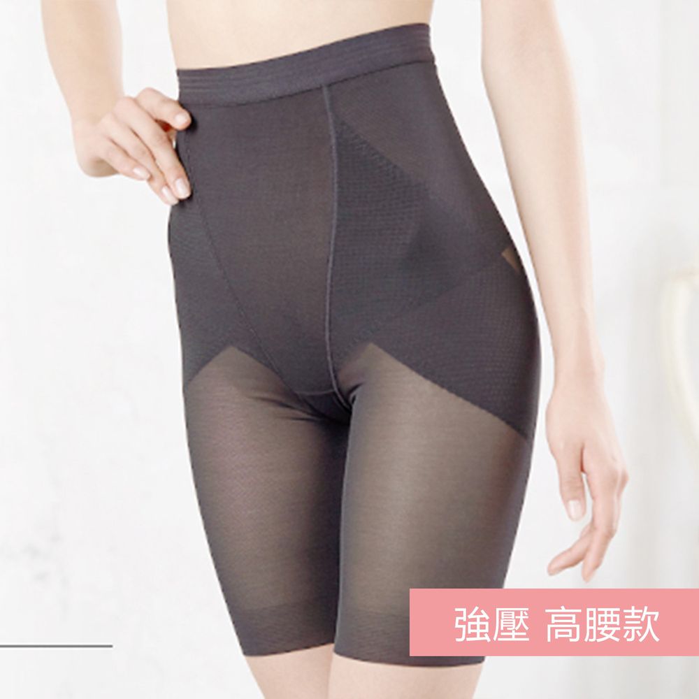 日本服飾代購 - 日本製 輕薄透氣穩定骨盤提臀塑身褲-強壓 高腰款-成熟黑