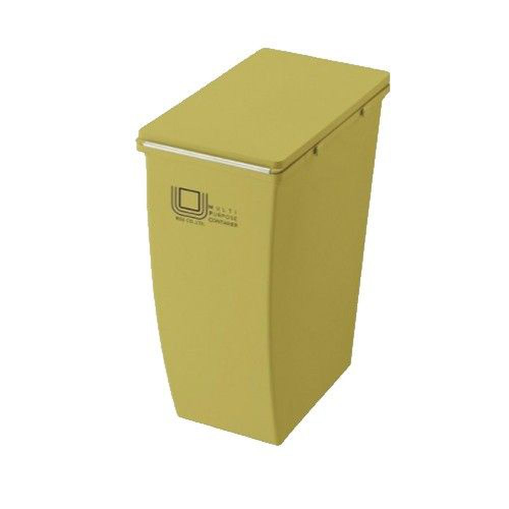 日本 eco container style - 簡約造型垃圾桶-黃色-21L