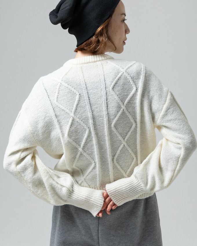 日本 gleam - 文藝風小花刺繡立體針織開襟衫-白