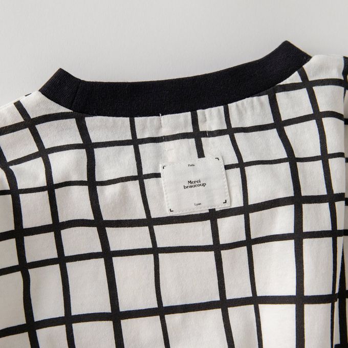 日本 BRANSHES - 圓弧下擺舒適縮口長袖上衣-小愛心-淺粉紅