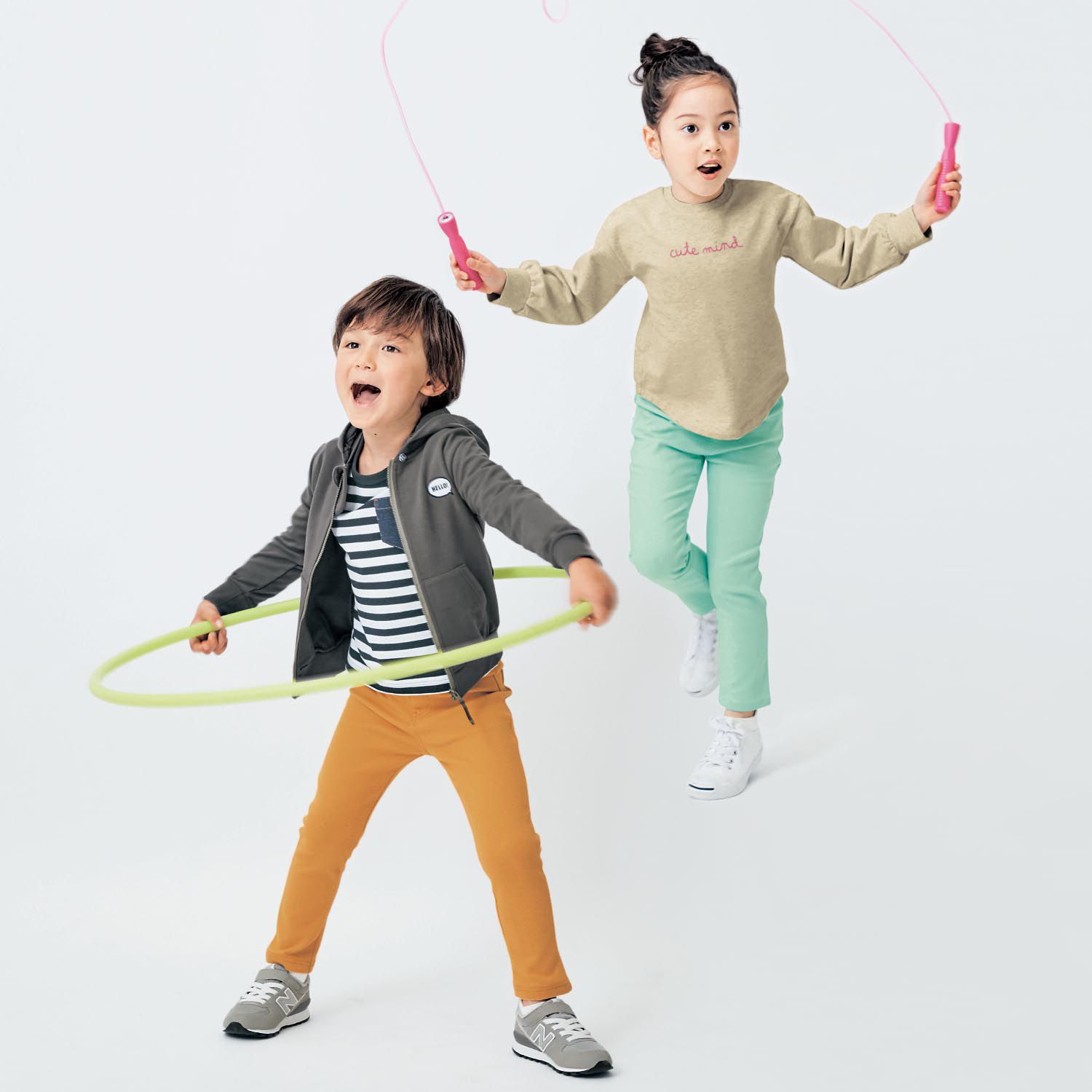 日本千趣會 - GITA 高彈性好動直筒口袋長褲-薄荷