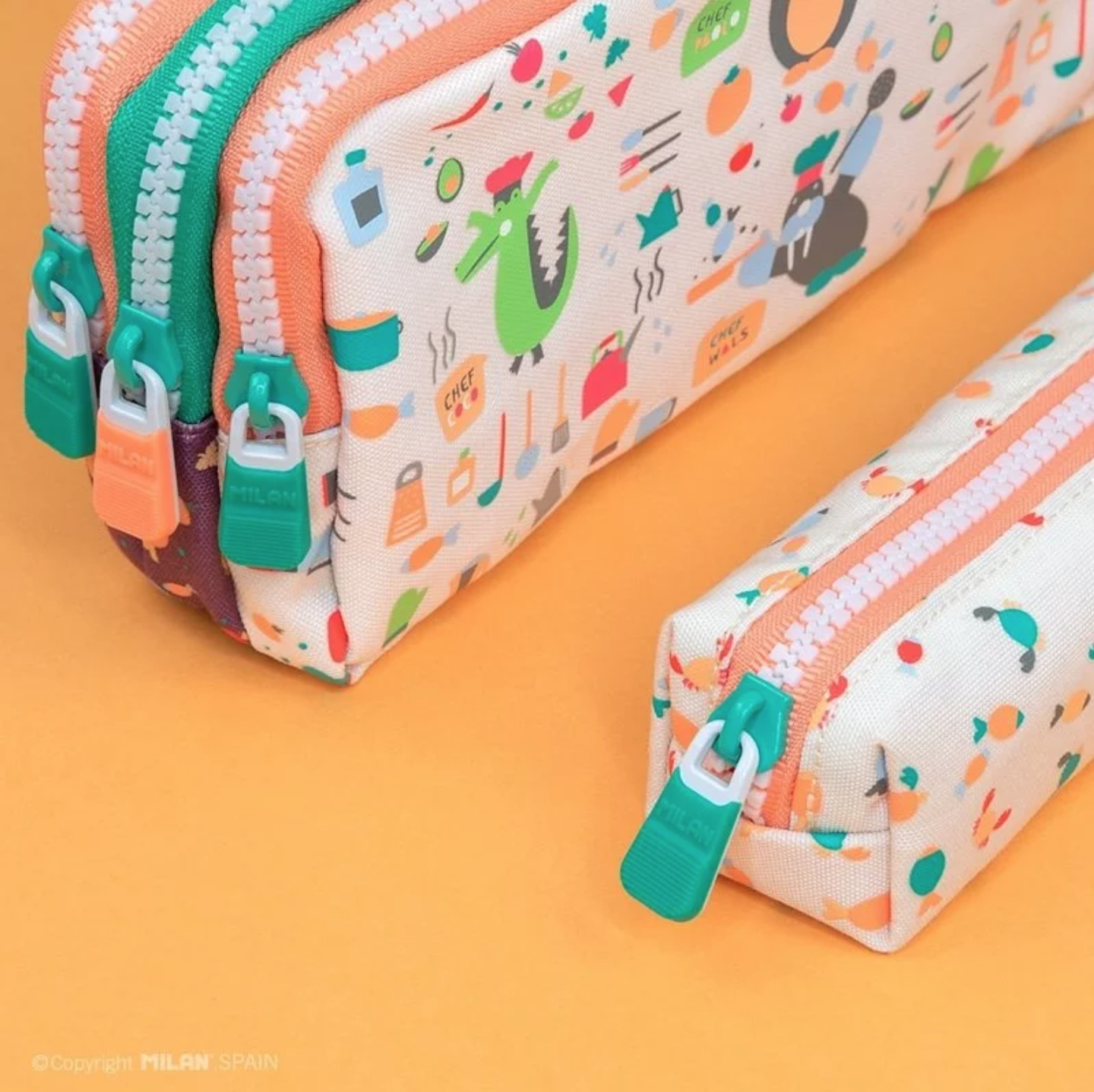 MILAN - 文具袋_超級廚師_胖海獅(3層不含筆)