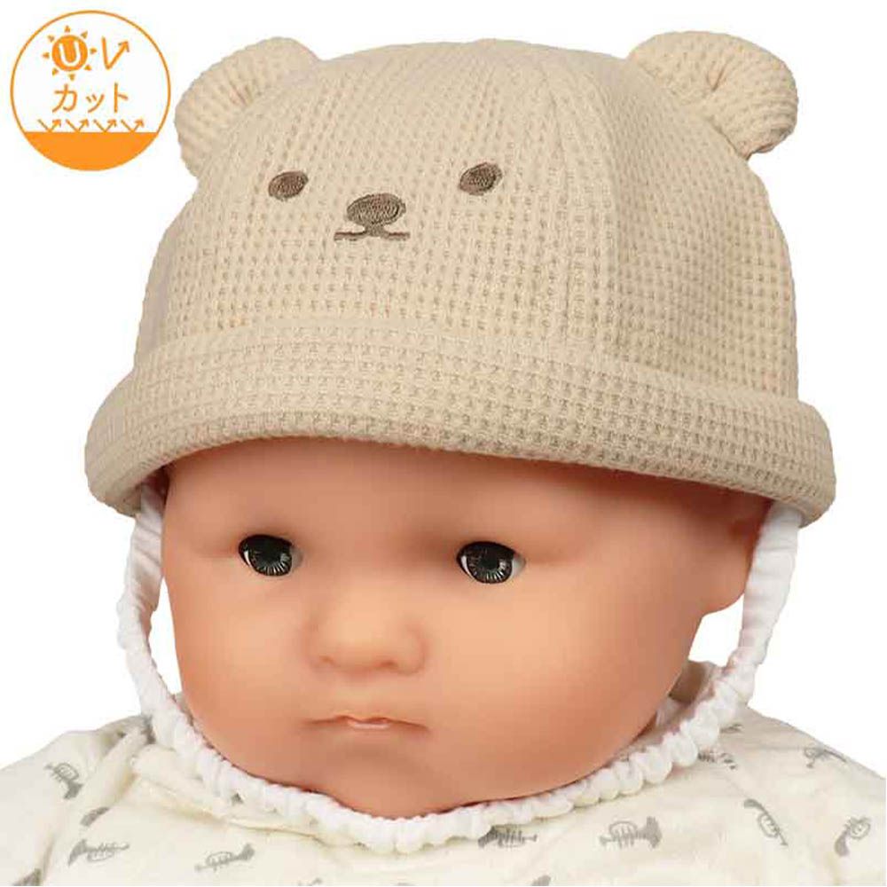 反折帽-動物-淺卡其色