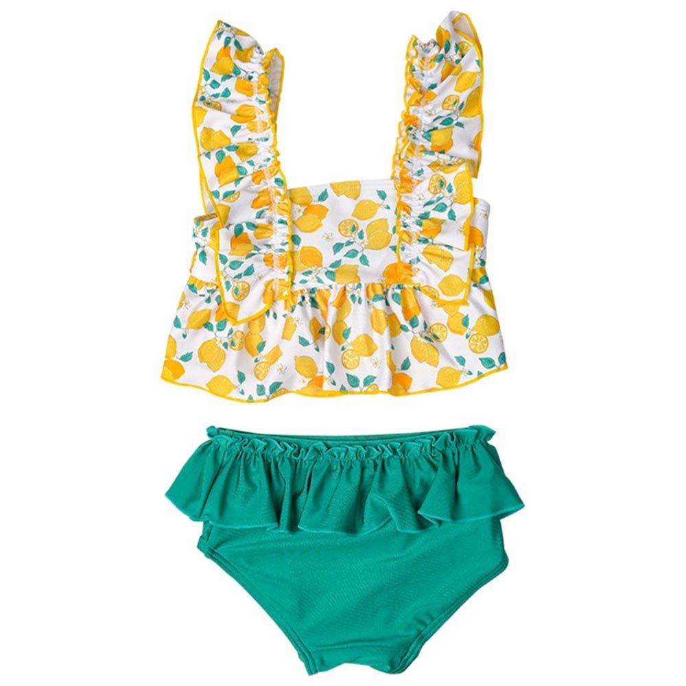 akachan honpo - 兩件式泳衣-檸檬-黃色