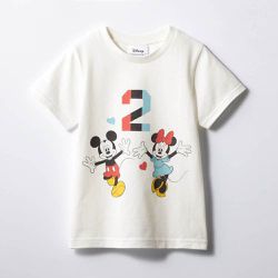 日本千趣會 - 純棉迪士尼印花短袖上衣(小孩)-數字2