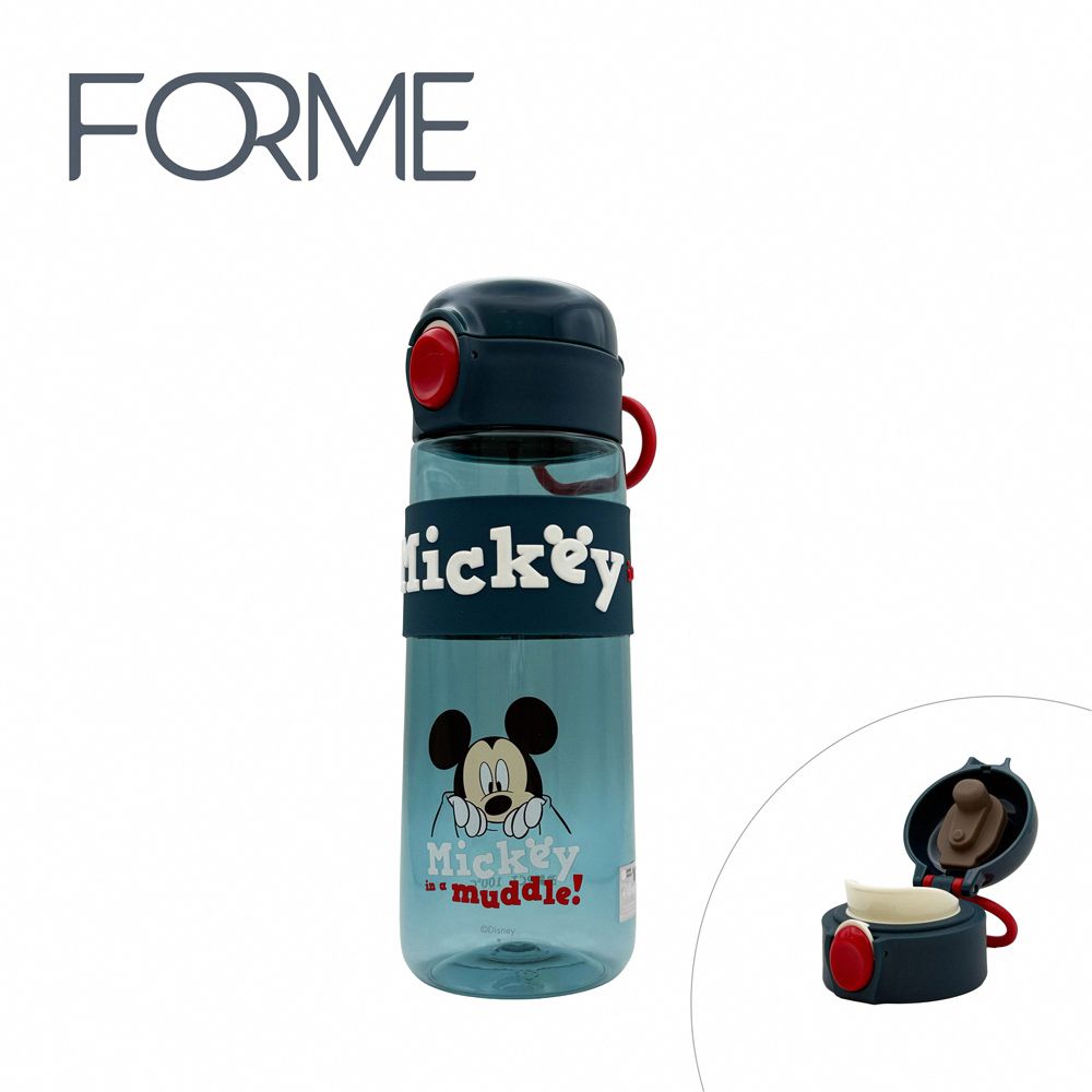 正版授權兒童水壺 直飲彈跳冷水壺 活力杯-米奇/綠 (620ml)