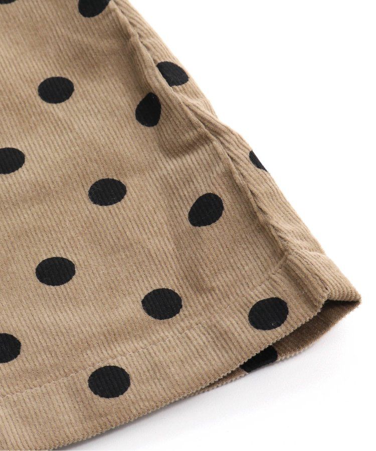 日本 apres les cours - 襯衫領微甜束口長袖洋裝-碎花-海軍藍