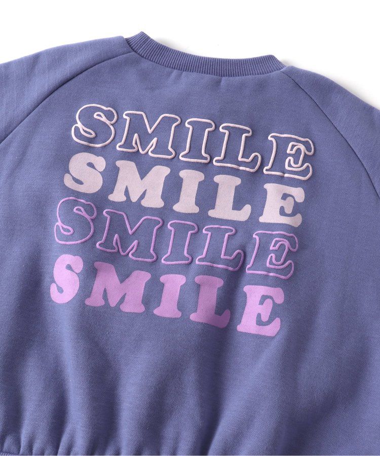 日本 BREEZE - 彩色英文標語裏毛率性運動衫-海軍藍