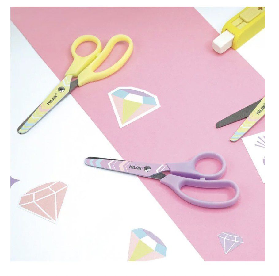 MILAN - 兒童安全剪刀-閃閃甜心-紫