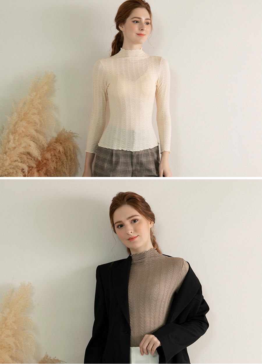 香茉 CHANMODE - 時尚顯瘦天絲溫控內搭衣-2件組-內搭衣款-焦糖/米白-內搭衣x2件