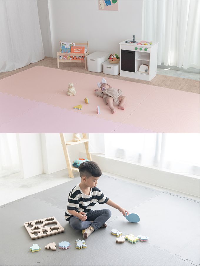 Pato.Pato - EVA大型安全運動地墊-灰 (100*100*4cm)-1包3片