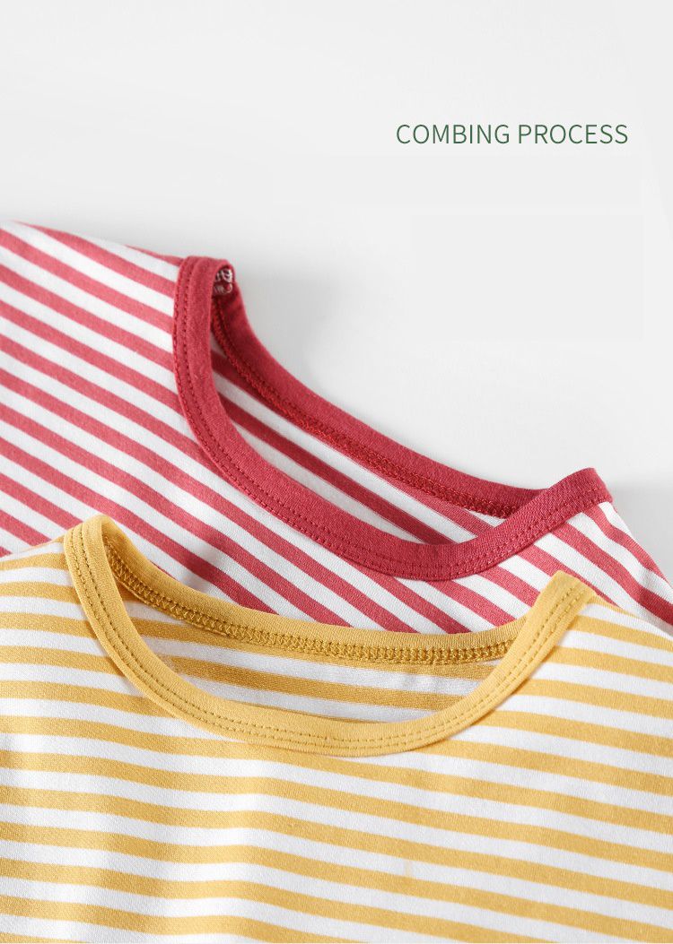 條紋短袖上衣-微笑番茄-紅+白