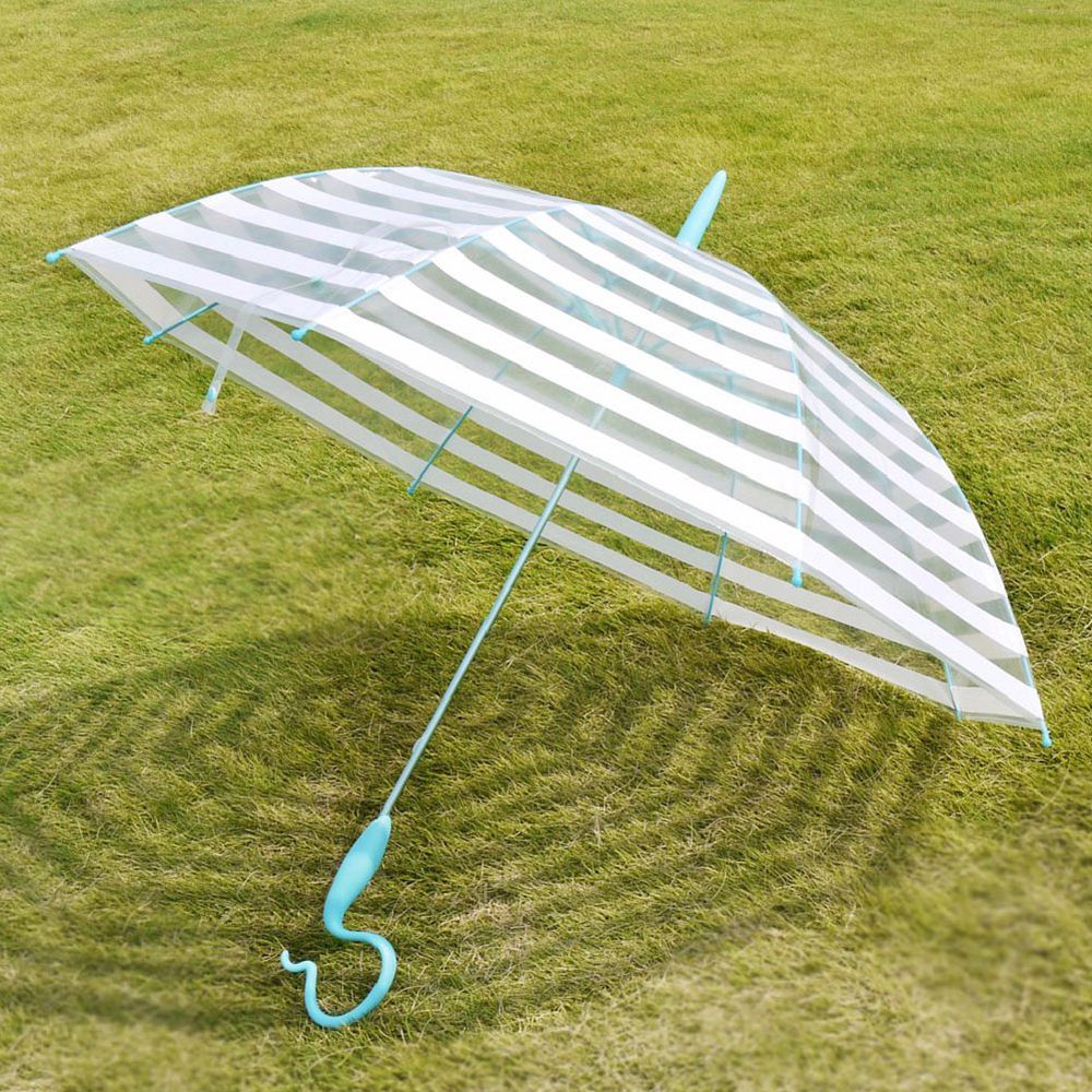 日本Caetla - Evereon可替換式環保輕量傘-時尚條紋-白