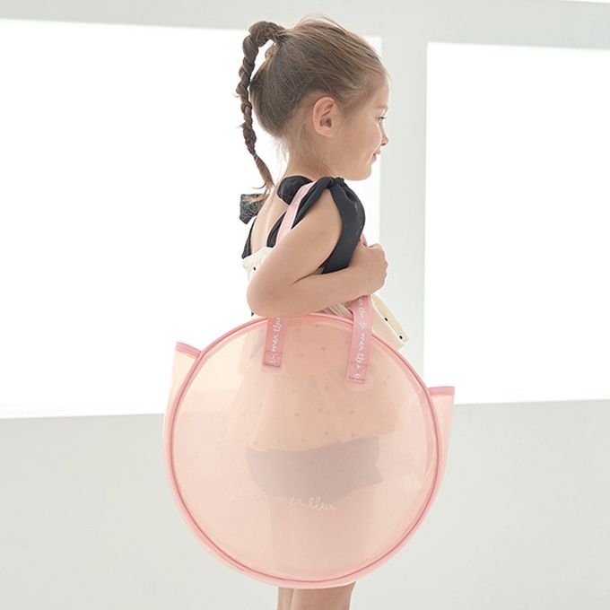 日本 Lycee mine - 微閃亮圓形透明玩水/游泳包-薄荷綠 (F)