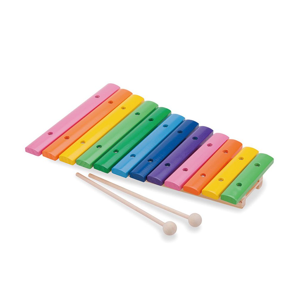 荷蘭 New Classic Toys - 幼兒12音彩虹敲敲木琴