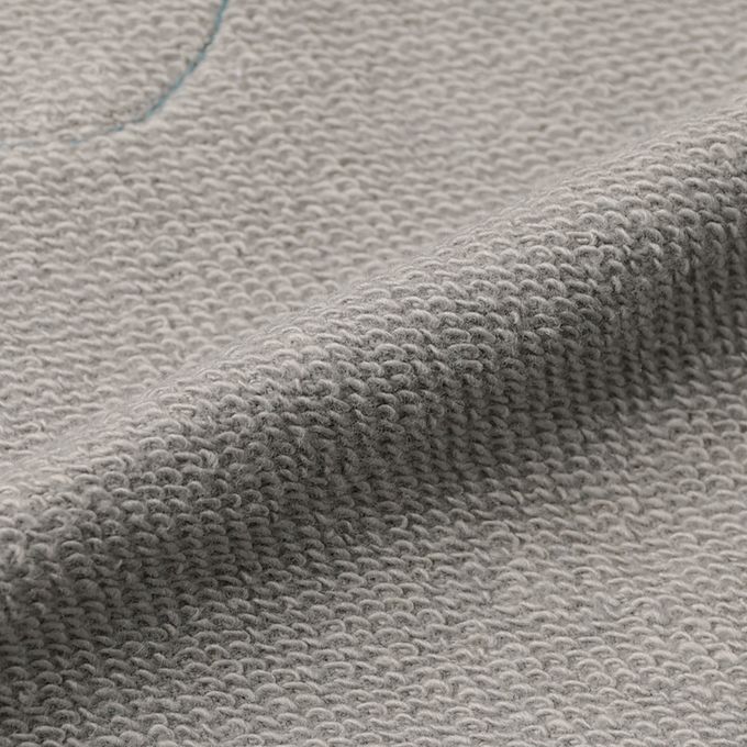 akachan honpo - 拼接休閒上衣-毛圈內裡-灰色