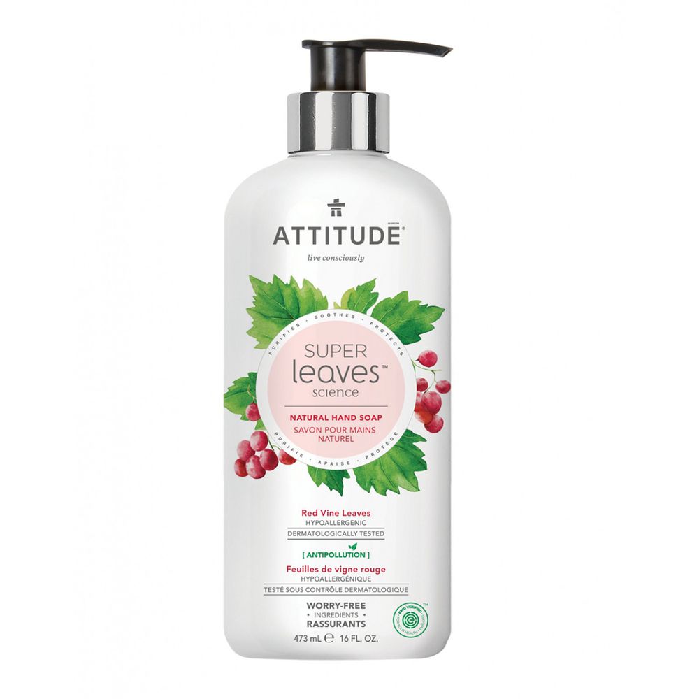 加拿大 ATTITUDE 艾特優 - Super leaves洗手乳-紅色藤葉-473ml