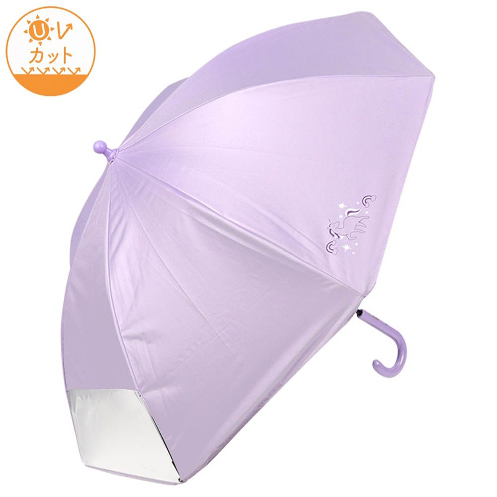 晴雨兩用傘 圓弧狀傘珠-獨角獸-紫色