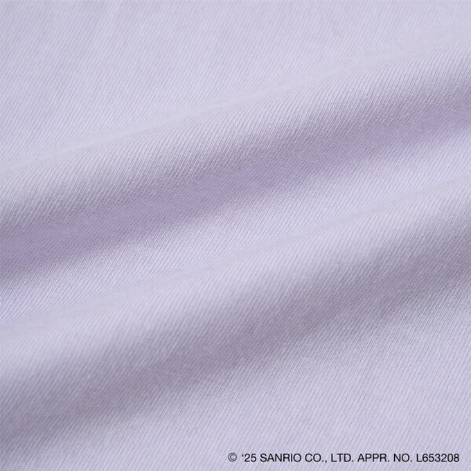 日本 Lycee mine - 可愛刺繡星星鏤空短袖上衣-卡通人物酷洛米-紫丁香