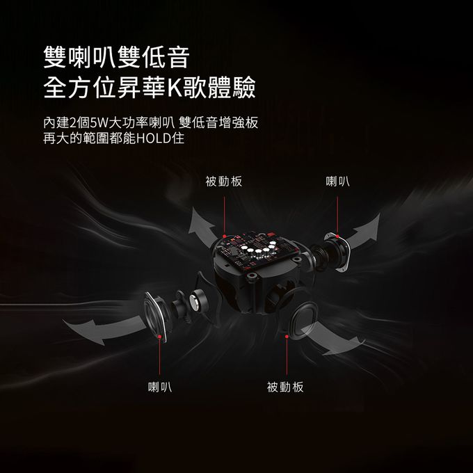 CALF 唱吧 - G2 小巨蛋麥克風 卡拉OK / KTV 麥克風-黑色標準版