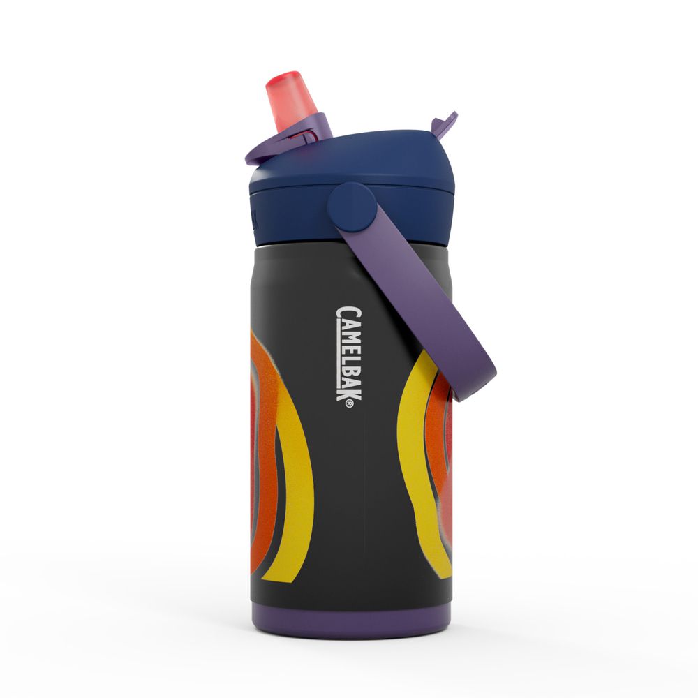 Flip Straw兒童吸管不鏽鋼保溫瓶 (保冰)-星際風洞 (350ML)