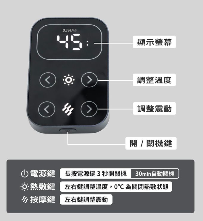 3ZeBra - 【3ZeBra】好膝力｜溫感膝部按摩器 兩入組-灰色