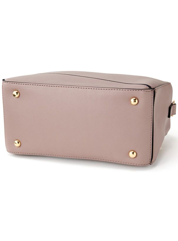 日本 GRL - 2WAY時尚幾何手提/肩背包-櫻花粉 (F)