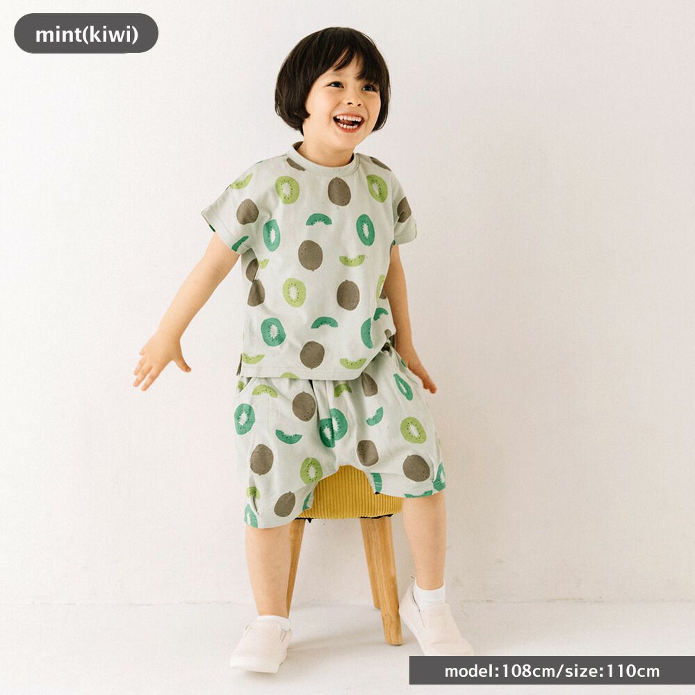 日本 ma lalumiere store - 100%棉 可愛印花燈籠短褲-西瓜-亮黃