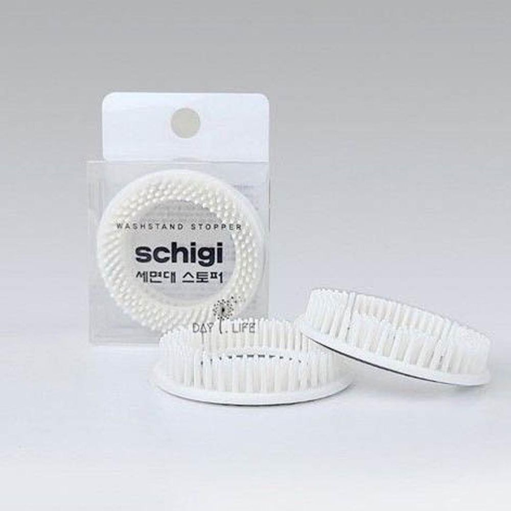 理理 liil - 韓國SCHIGI專利洗手檯磁性矽膠塞_2入組-象牙白 (53x33x10mm)