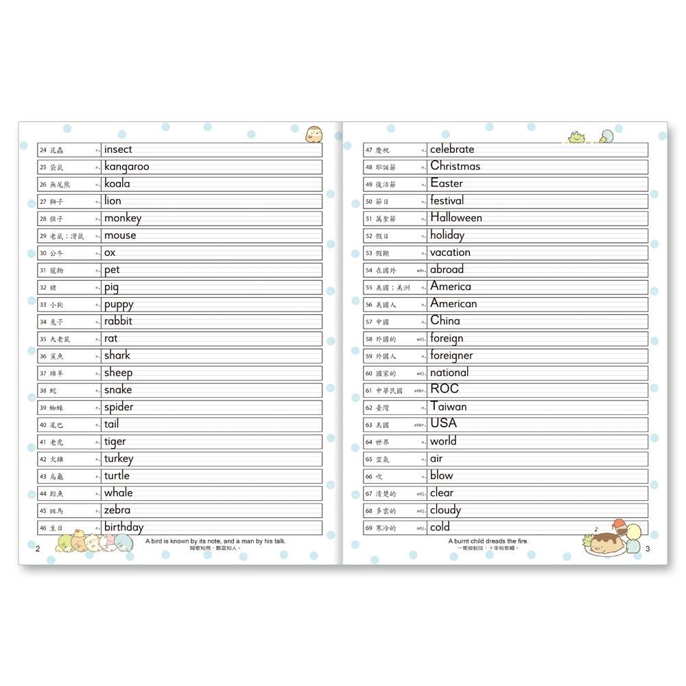 角落小夥伴國中必背1200英語單字拼字簿