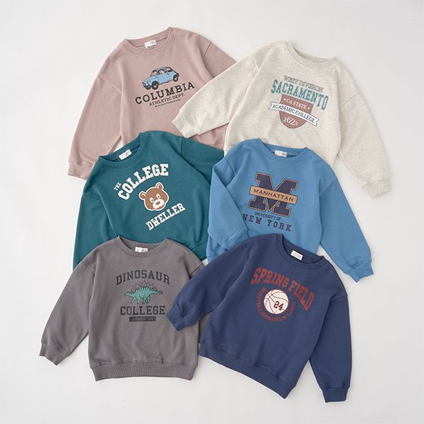 日本 b-ROOM - [推薦]不易起毛球長袖上衣-恐龍-炭灰