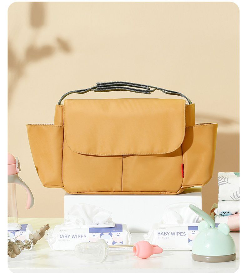 insular - 防水大容量嬰兒推車收納掛袋-淡粉色 (36x11.5.17cm)