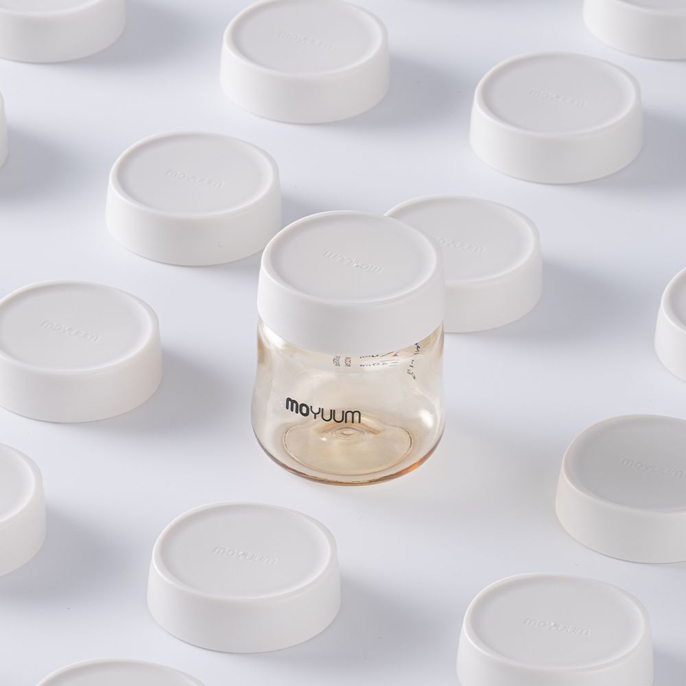 寬口奶瓶萬用儲存蓋-2入組-香草白