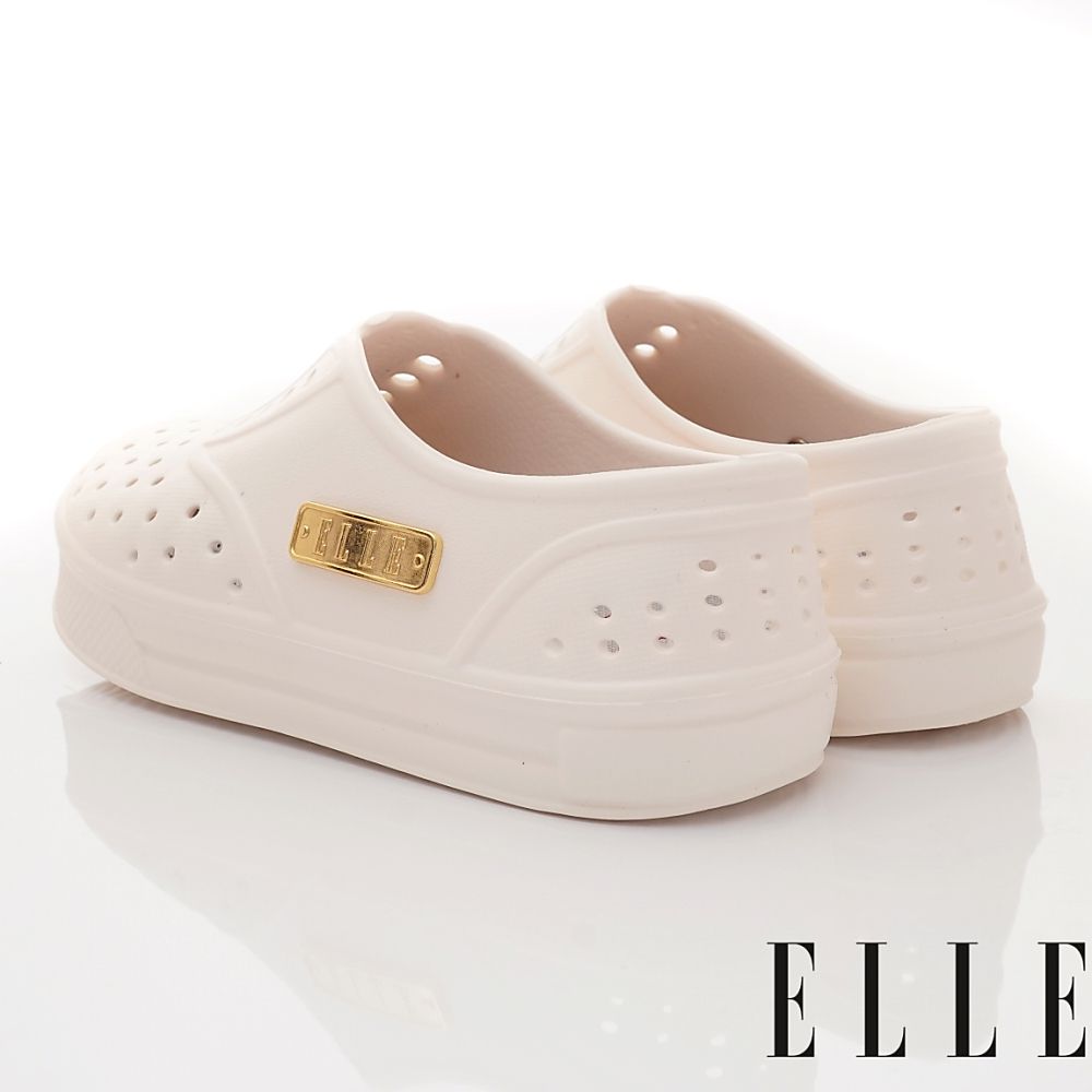 ELLE - 台灣製ELLE洞洞輕量便鞋(中小童段)-休閒鞋-白