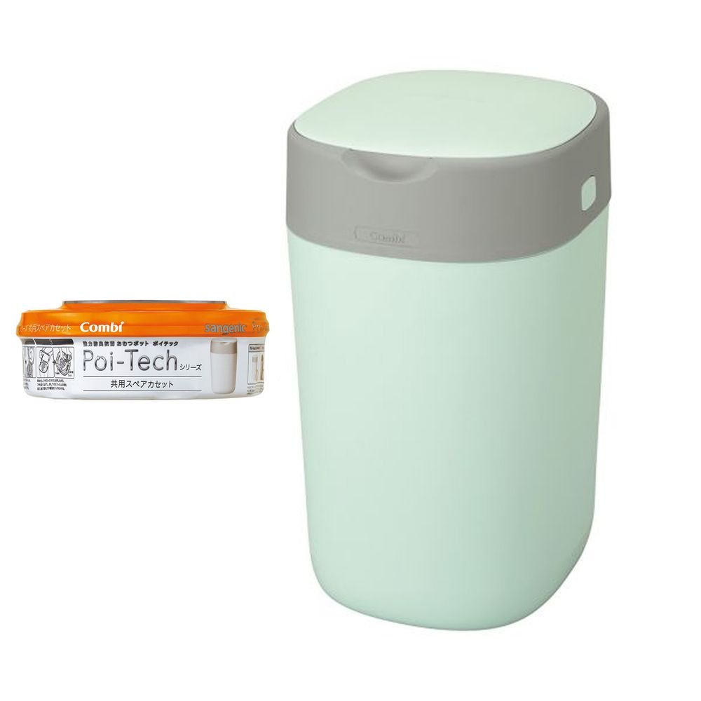 日本 Combi - Poi-Tech Advance 尿布處理器+膠捲1入-薄荷綠