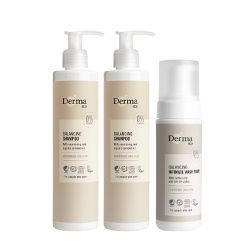 丹麥德瑪Derma - 女童溫和潔淨組(免運)-洗髮露*2+私密慕斯*1